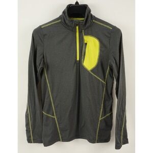 Crivit 1/4 Zip Performance Waffle Knit Thermal Pullover Men's Large Gray Running